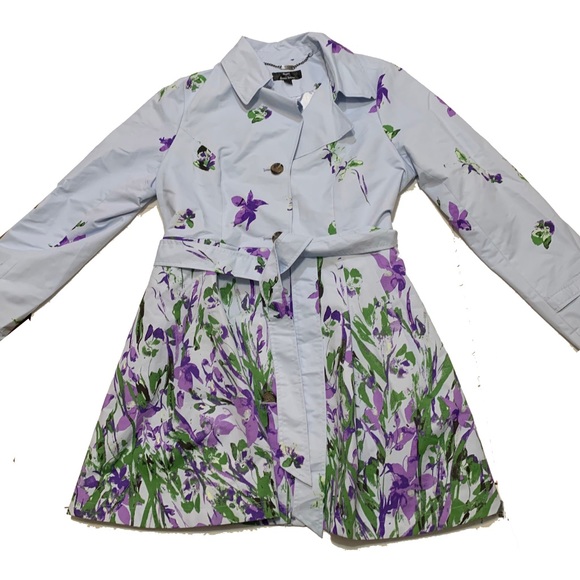 dennis basso Jackets & Blazers - L / Dennis Basso floral Coat dress